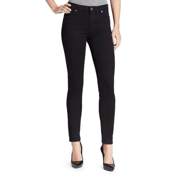 7 For All Mankind Slimmy Luxe High-Waist Skinny Jean - Black - Picture 1 of 8